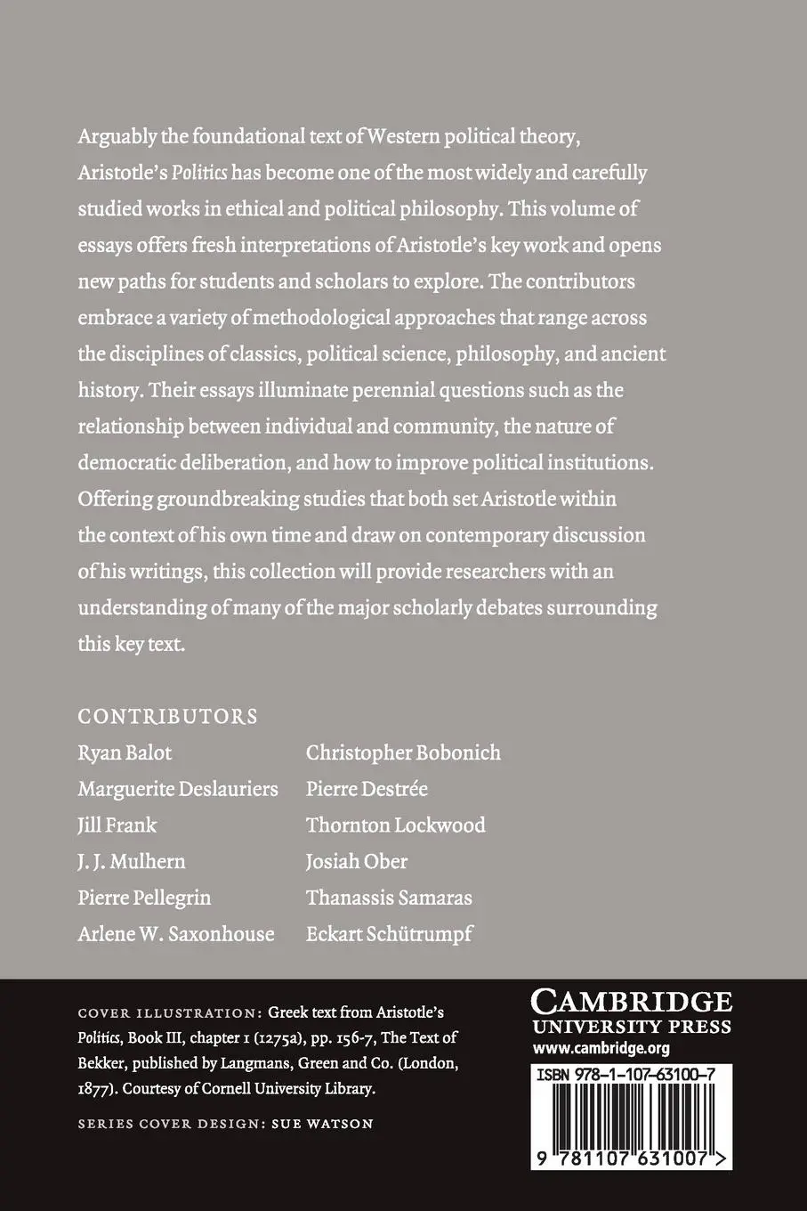 Rückseite: 9781107631007 | Aristotle's Politics | Thornton Lockwood (u. a.) | Taschenbuch | 2017