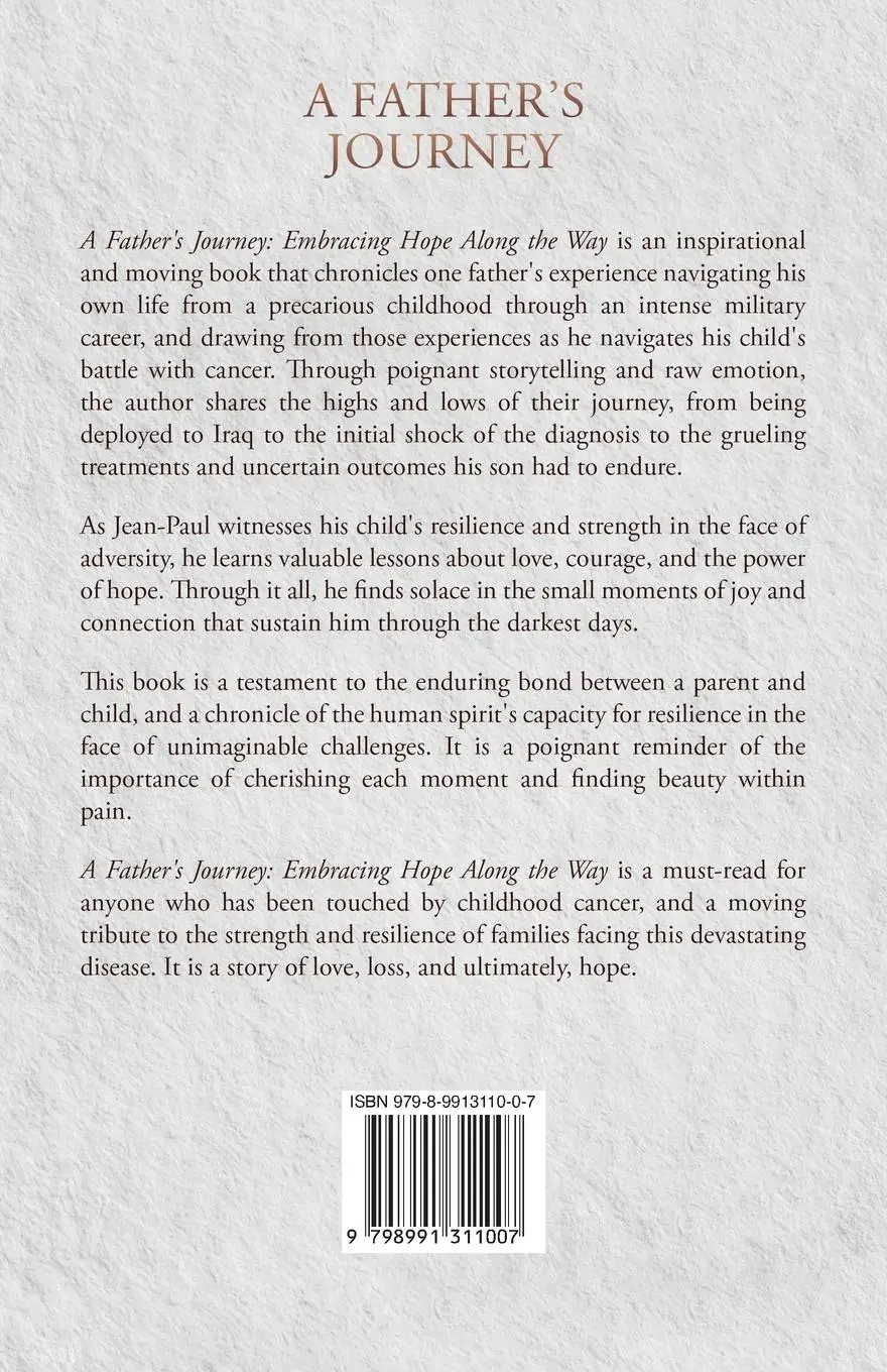 Rückseite: 9798991311007 | A Father's Journey | Embracing Hope Along the Way | Jean-Paul La Rue