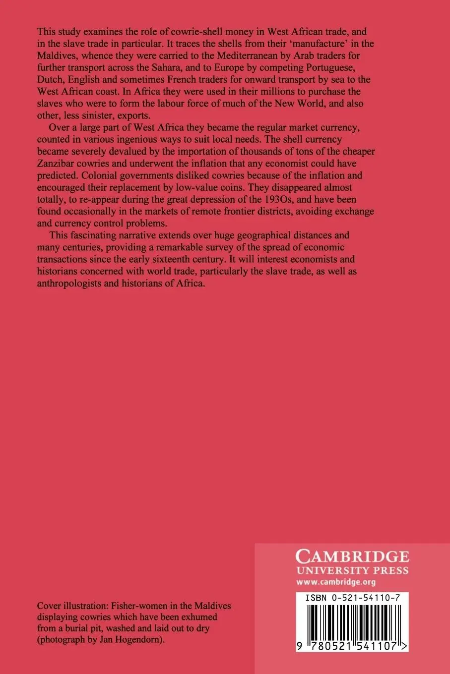 Rückseite: 9780521541107 | The Shell Money of the Slave Trade | Jan Hogendorn (u. a.) | Buch