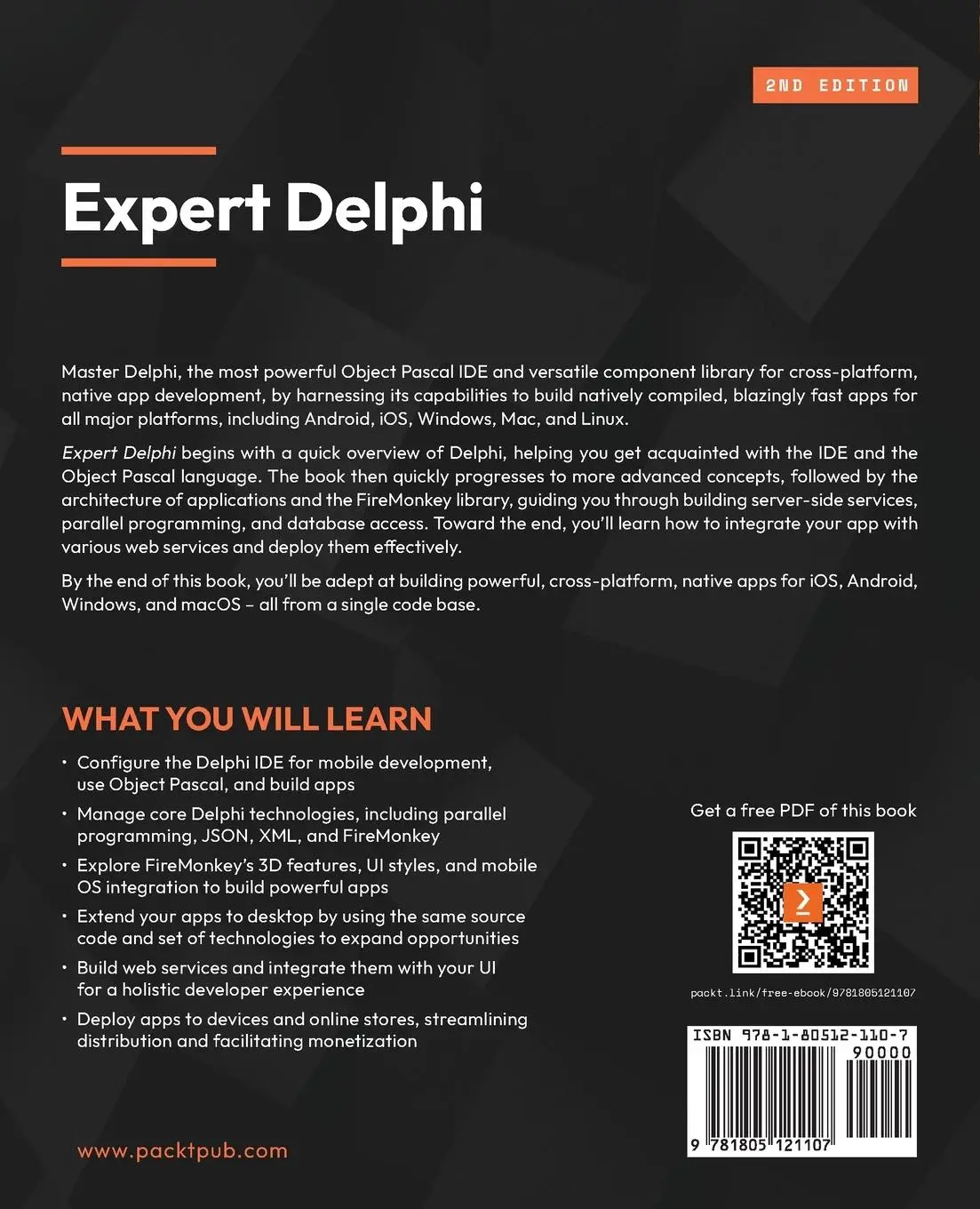 Rückseite: 9781805121107 | Expert Delphi - Second Edition | Marco Cantù (u. a.) | Taschenbuch