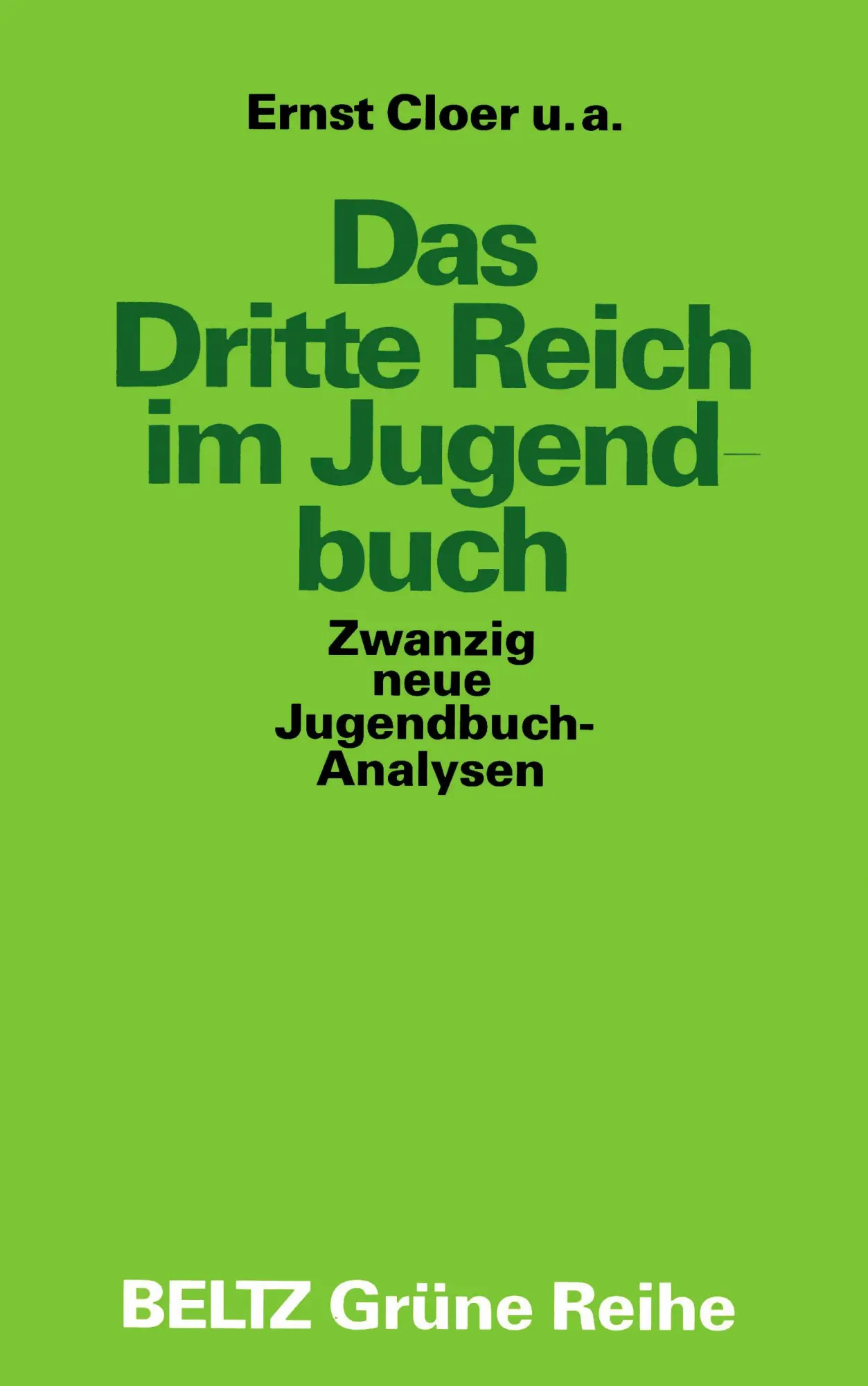 Cover: 9783407251107 | Das Dritte Reich im Jugendbuch | Ernst Cloer | Taschenbuch | 216 S.