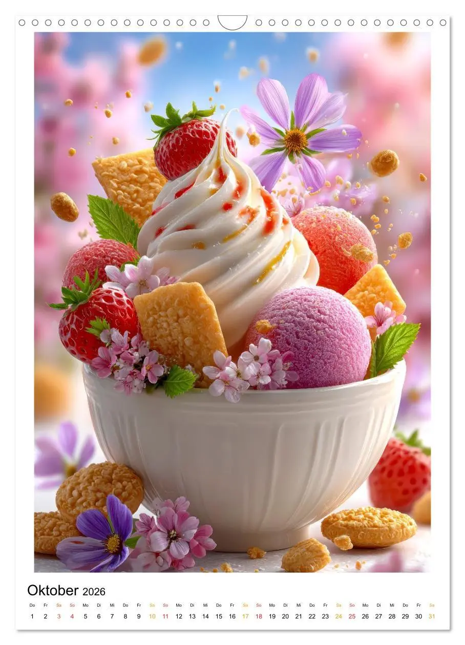 Bild: 9783516601107 | Lecker Eis (Wandkalender 2026 DIN A3 hoch), CALVENDO Monatskalender