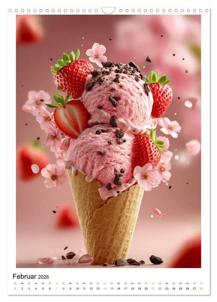 Bild: 9783516601107 | Lecker Eis (Wandkalender 2026 DIN A3 hoch), CALVENDO Monatskalender