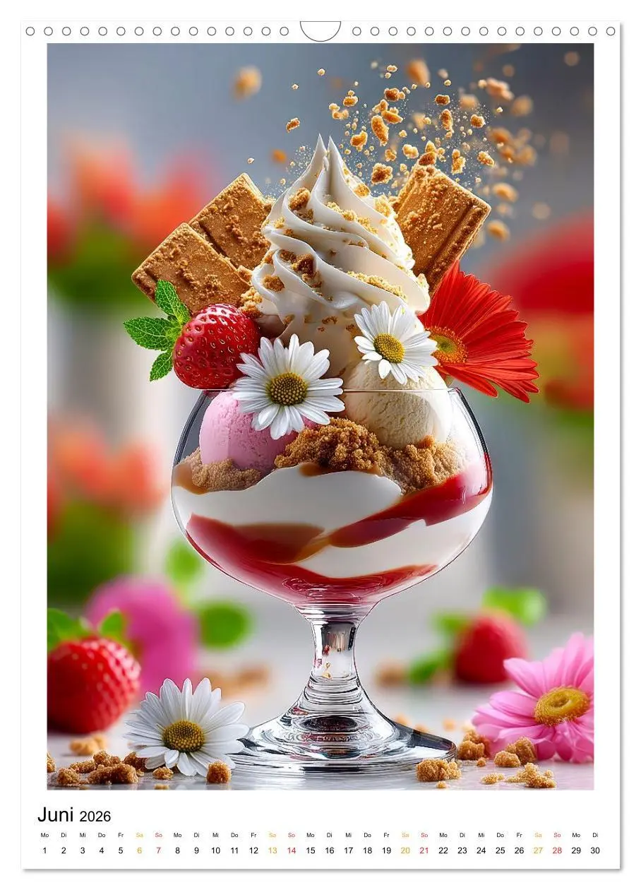 Bild: 9783516601107 | Lecker Eis (Wandkalender 2026 DIN A3 hoch), CALVENDO Monatskalender