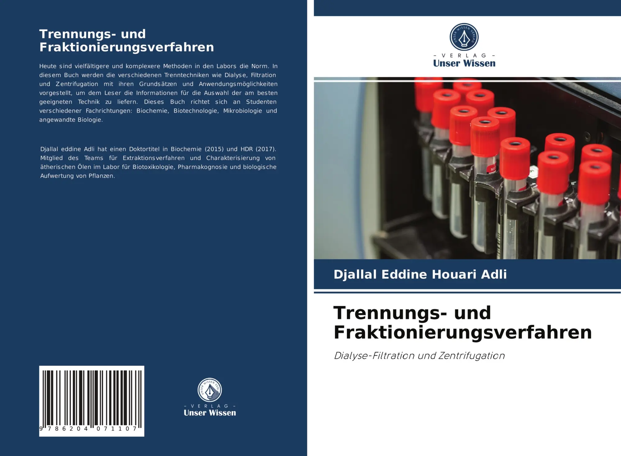 Cover: 9786204071107 | Trennungs- und Fraktionierungsverfahren | Adli (u. a.) | Taschenbuch