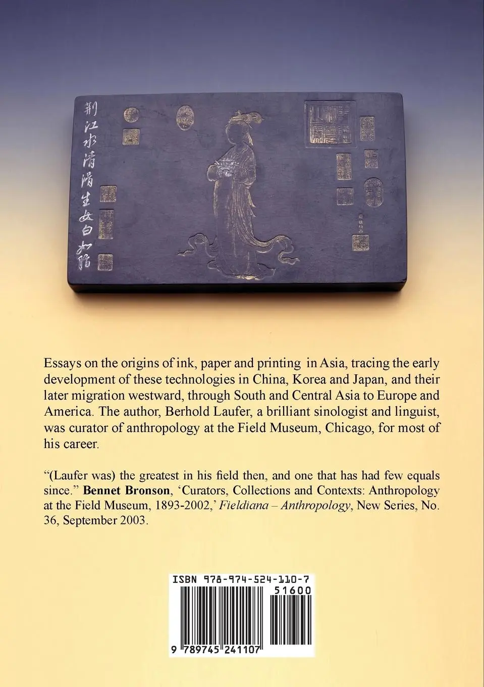 Rückseite: 9789745241107 | The Development of Ink, Paper and Printing in Asia | Berthold Laufer