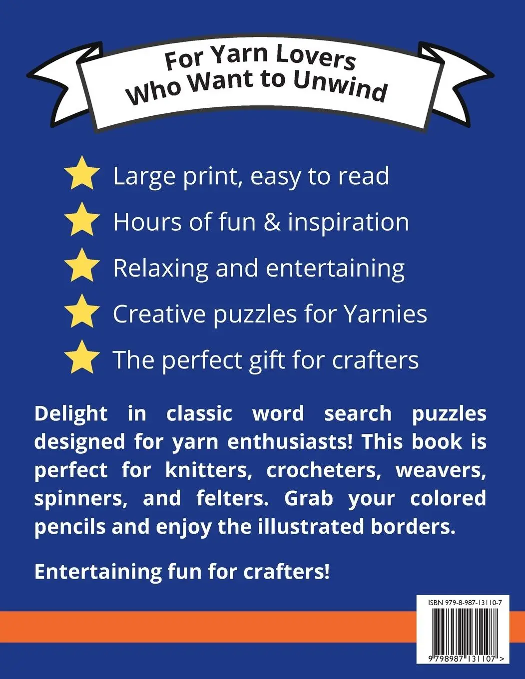 Rückseite: 9798987131107 | 100+ Word Search Puzzles for Yarn Lovers | Debbie Deitke | Taschenbuch