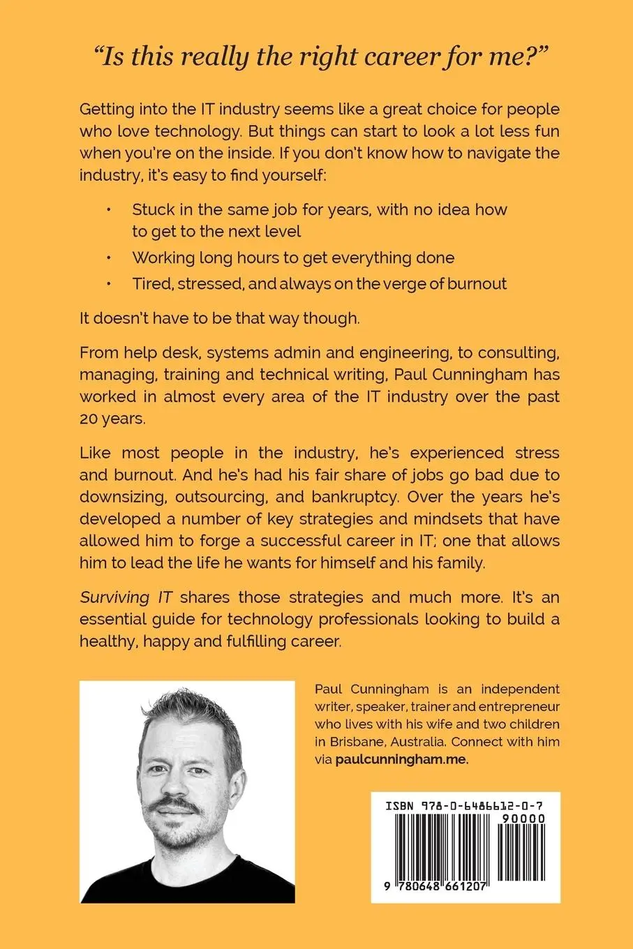 Rückseite: 9780648661207 | Surviving IT | Paul Cunningham | Taschenbuch | Kartoniert / Broschiert