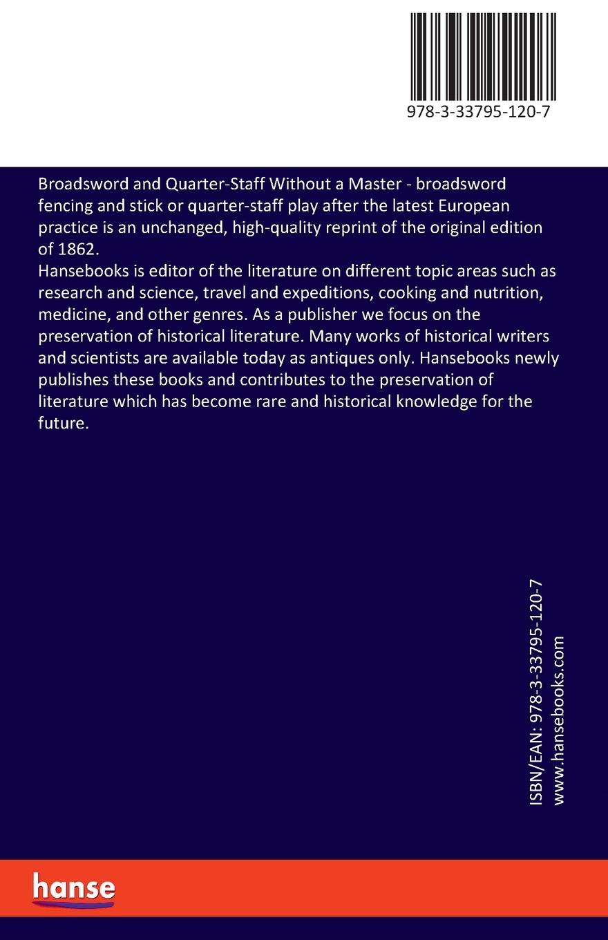 Rückseite: 9783337951207 | Broadsword and Quarter-Staff Without a Master | Giuseppe Riboni | Buch