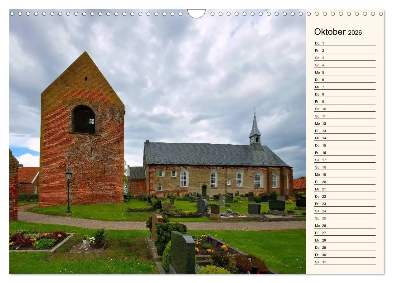 Bild: 9783457981207 | Kirchen in Ostfriesland (Wandkalender 2026 DIN A3 quer), CALVENDO...