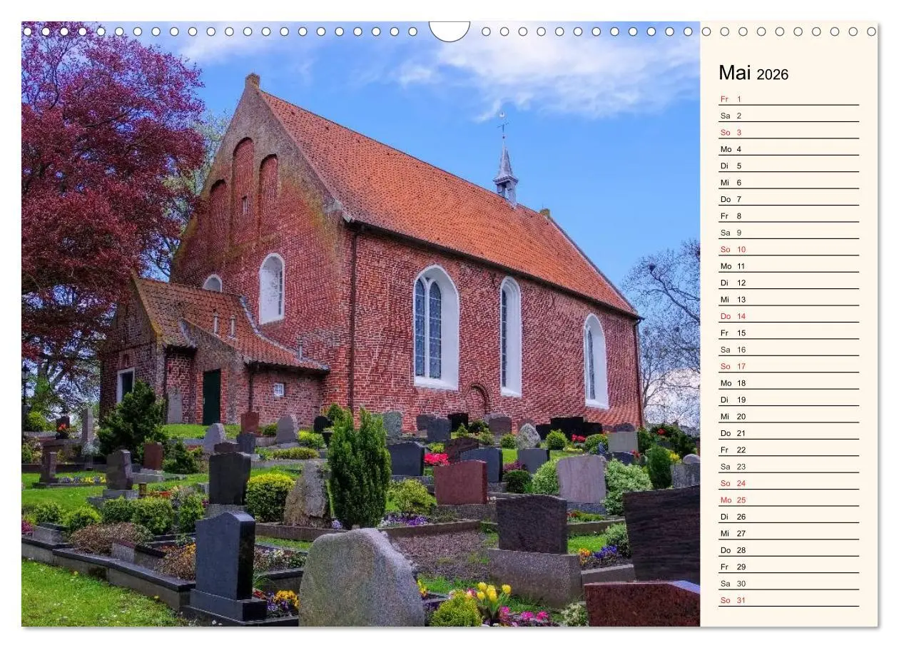 Bild: 9783457981207 | Kirchen in Ostfriesland (Wandkalender 2026 DIN A3 quer), CALVENDO...