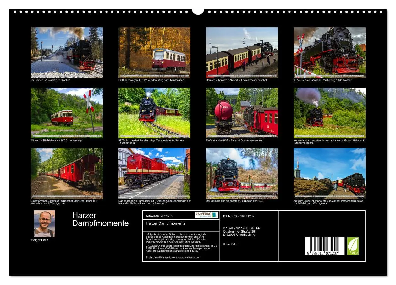 Bild: 9783516071207 | Harzer Dampfmomente (hochwertiger Premium Wandkalender 2026 DIN A2...