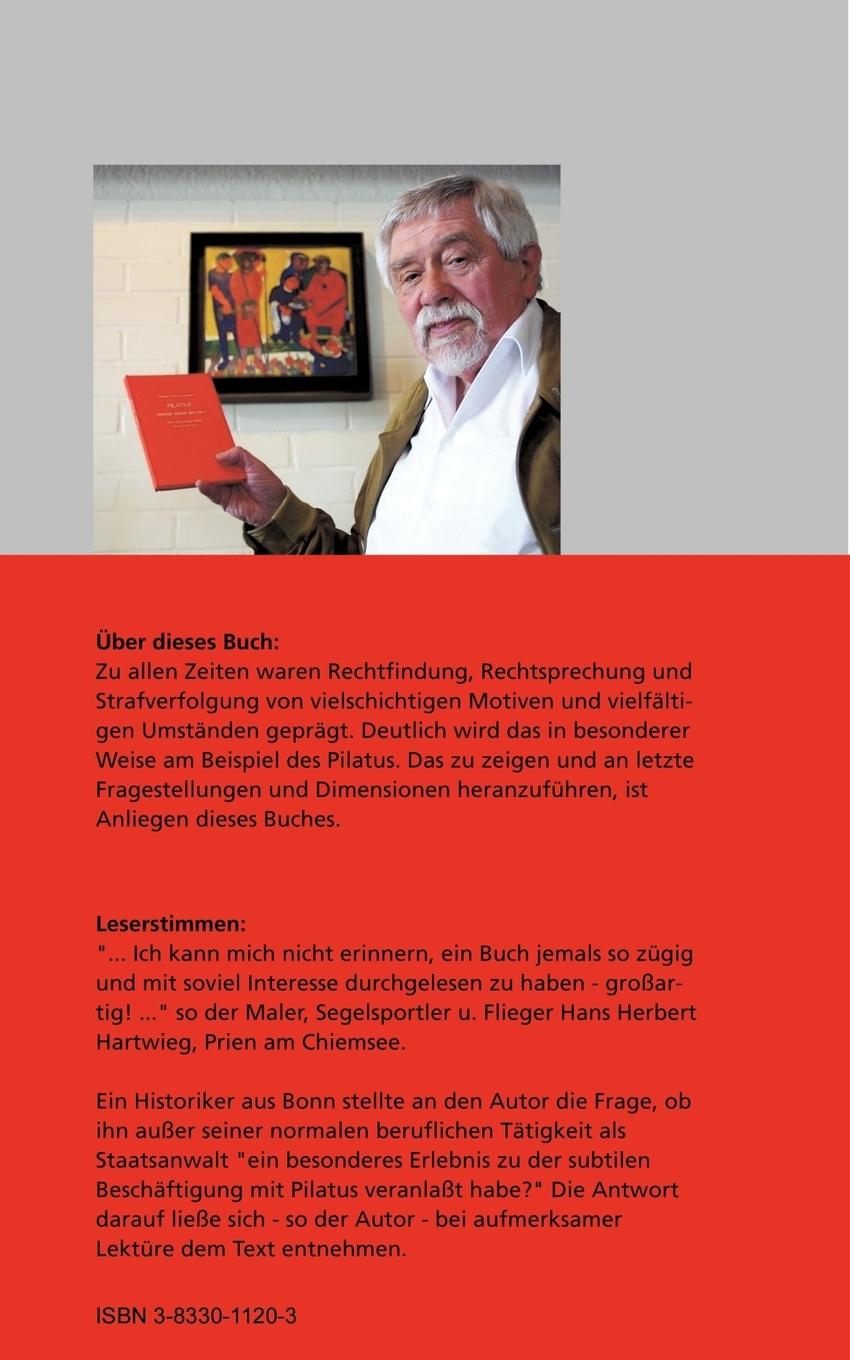 Rückseite: 9783833011207 | Pilatus Henker wider Willen? | Betrachtungen eines Staatsanwalts