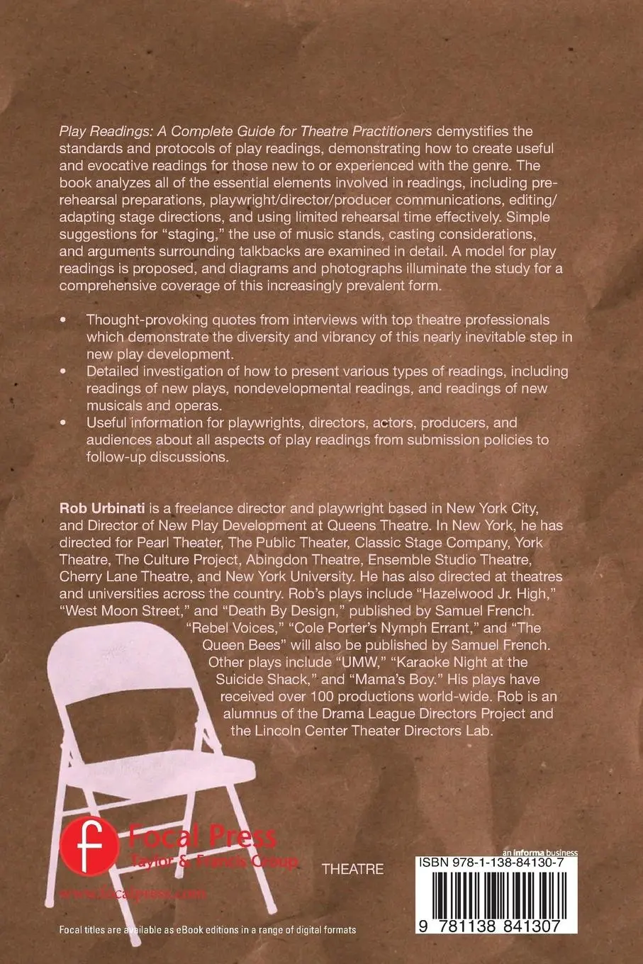 Rückseite: 9781138841307 | Play Readings | A Complete Guide for Theatre Practitioners | Urbinati