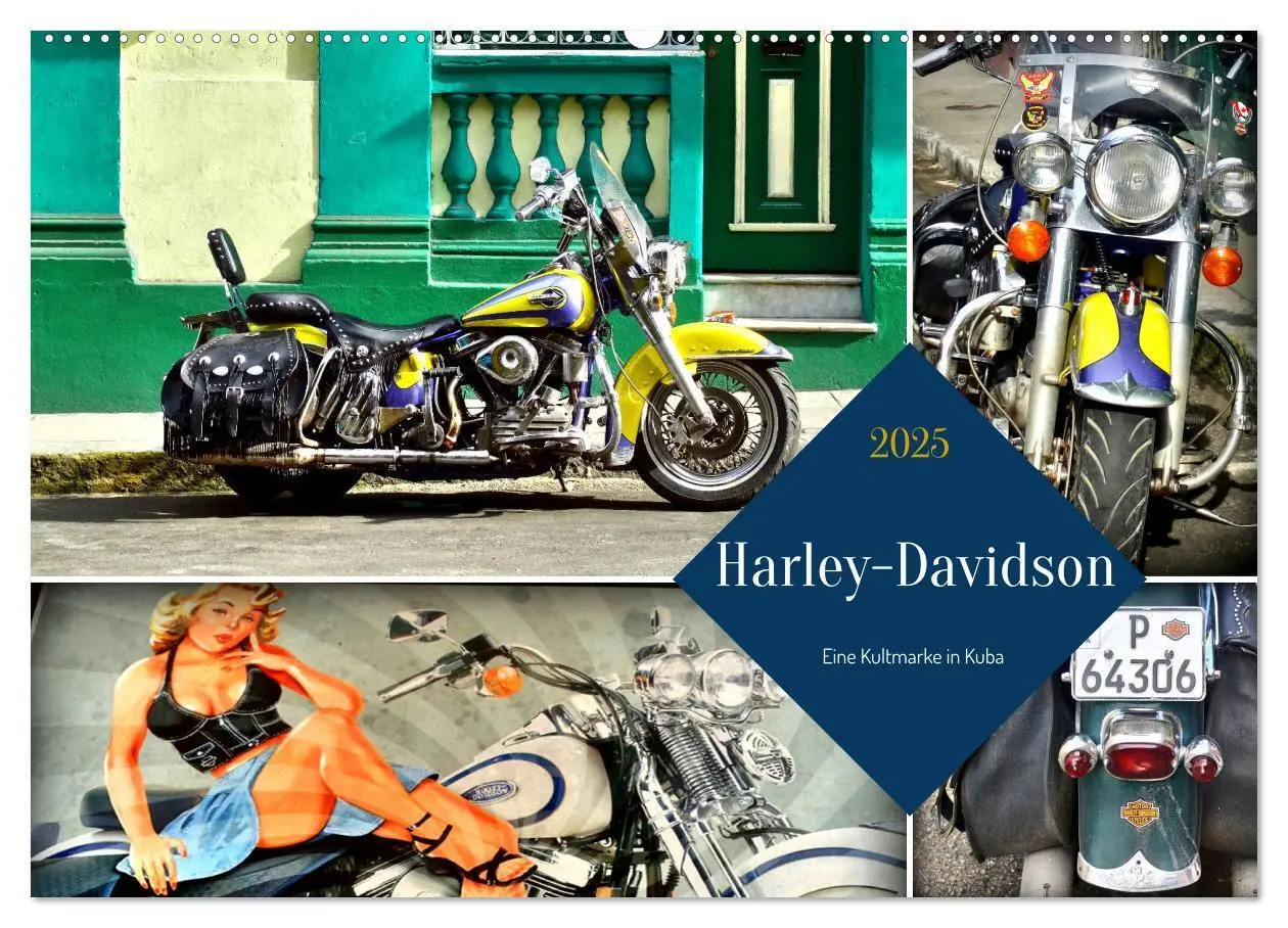 Cover: 9783383931307 | Harley-Davidson - Eine Kultmarke in Kuba (Wandkalender 2025 DIN A2...