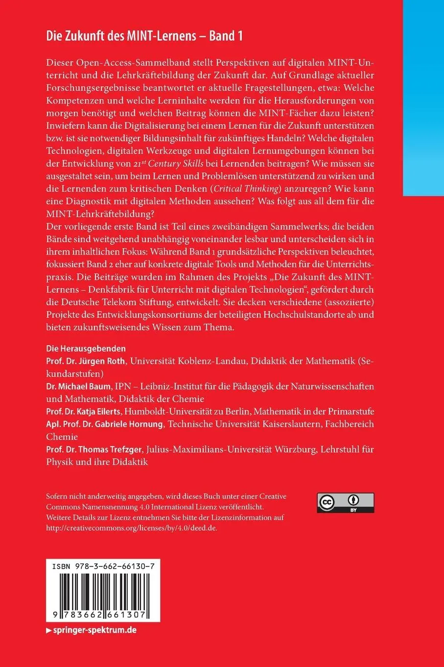 Rückseite: 9783662661307 | Die Zukunft des MINT-Lernens ¿ Band 1 | Jürgen Roth (u. a.) | Buch | x
