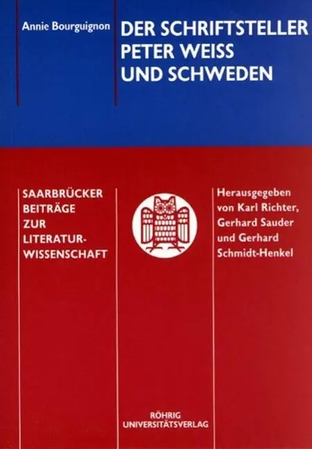 Cover: 9783861101307 | Bourguignon, A: Schriftsteller Peter Weiss und Schweden | Bourguignon