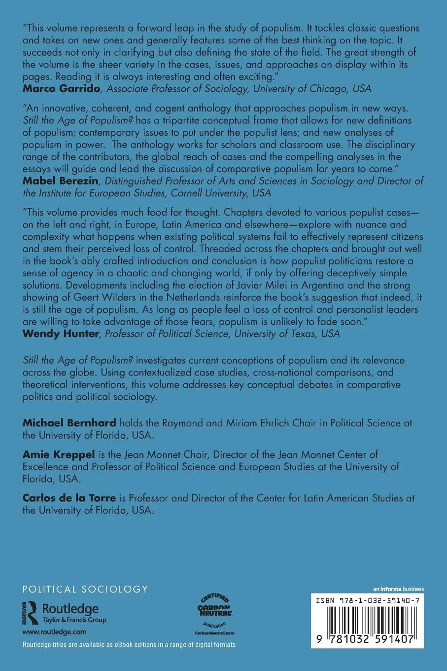 Rückseite: 9781032591407 | Still the Age of Populism? | Re-examining Theories and Concepts | Buch