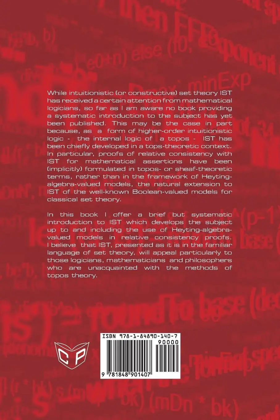 Rückseite: 9781848901407 | Intuitionistic Set Theory | John L. Bell | Taschenbuch | Englisch