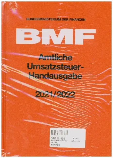 Cover: 9783415071407 | Amtliche Umsatzsteuer-Handausgabe 2021/2022 | Finanzen | Buch | 2022