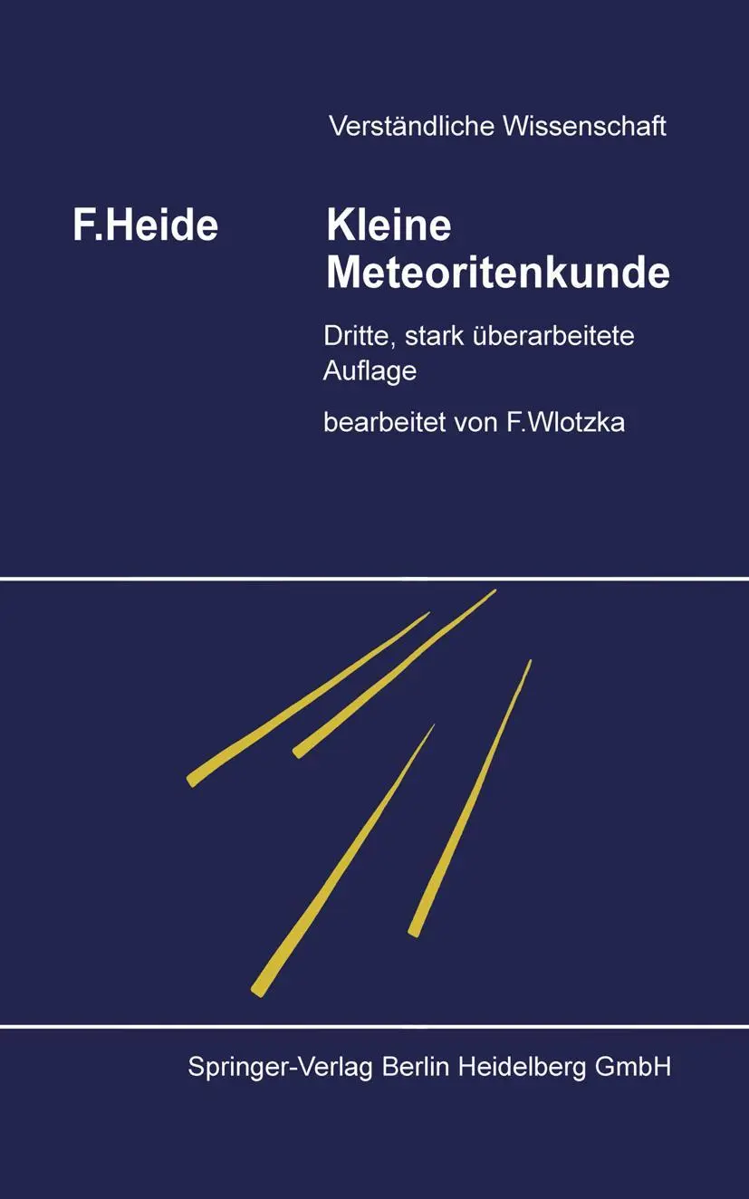 Cover: 9783540191407 | Kleine Meteoritenkunde | Fritz Heide | Taschenbuch | x | Deutsch