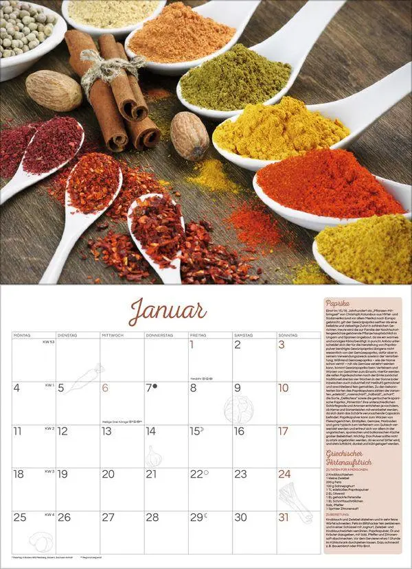 Bild: 9783819301407 | Kräuter und Gewürze 2027 | Verlag Korsch | Kalender | 13 S. | Deutsch