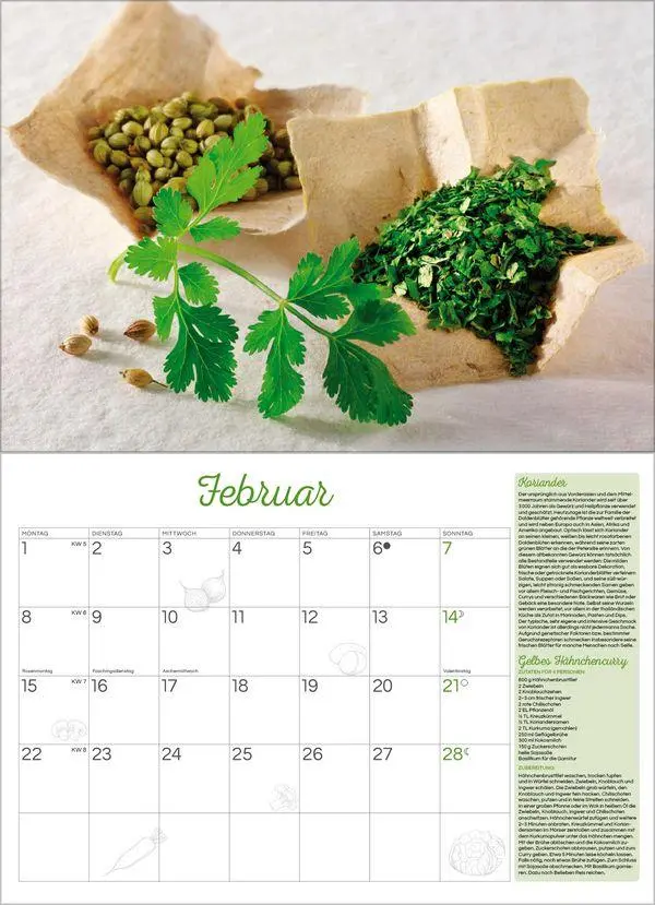 Bild: 9783819301407 | Kräuter und Gewürze 2027 | Verlag Korsch | Kalender | 13 S. | Deutsch