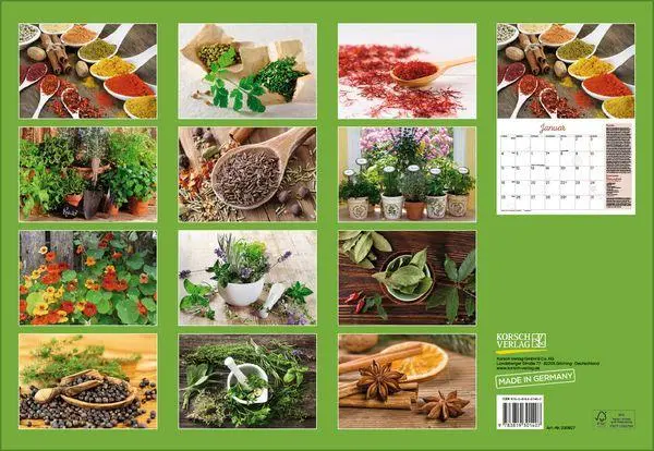 Bild: 9783819301407 | Kräuter und Gewürze 2027 | Verlag Korsch | Kalender | 13 S. | Deutsch