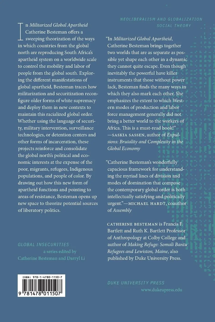 Rückseite: 9781478011507 | Militarized Global Apartheid | Catherine Besteman | Taschenbuch | 2020