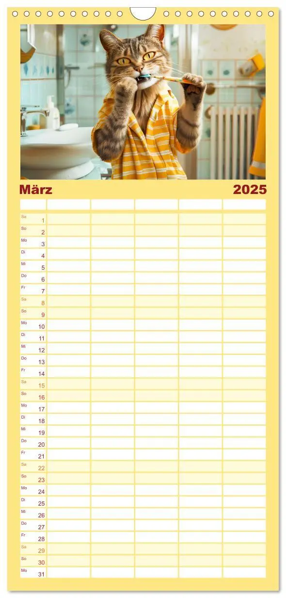 Bild: 9783457191507 | Familienplaner 2025 - Katzen-Alltag - Ein witziges Jahr mit Kater...