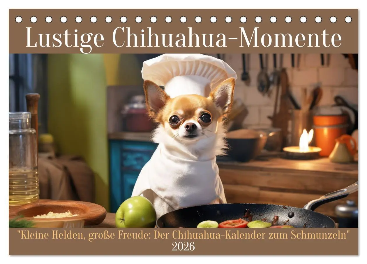 Cover: 9783457401507 | Lustige Chihuahua-Momente (Tischkalender 2026 DIN A5 quer),...