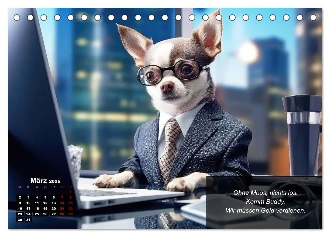 Bild: 9783457401507 | Lustige Chihuahua-Momente (Tischkalender 2026 DIN A5 quer),...