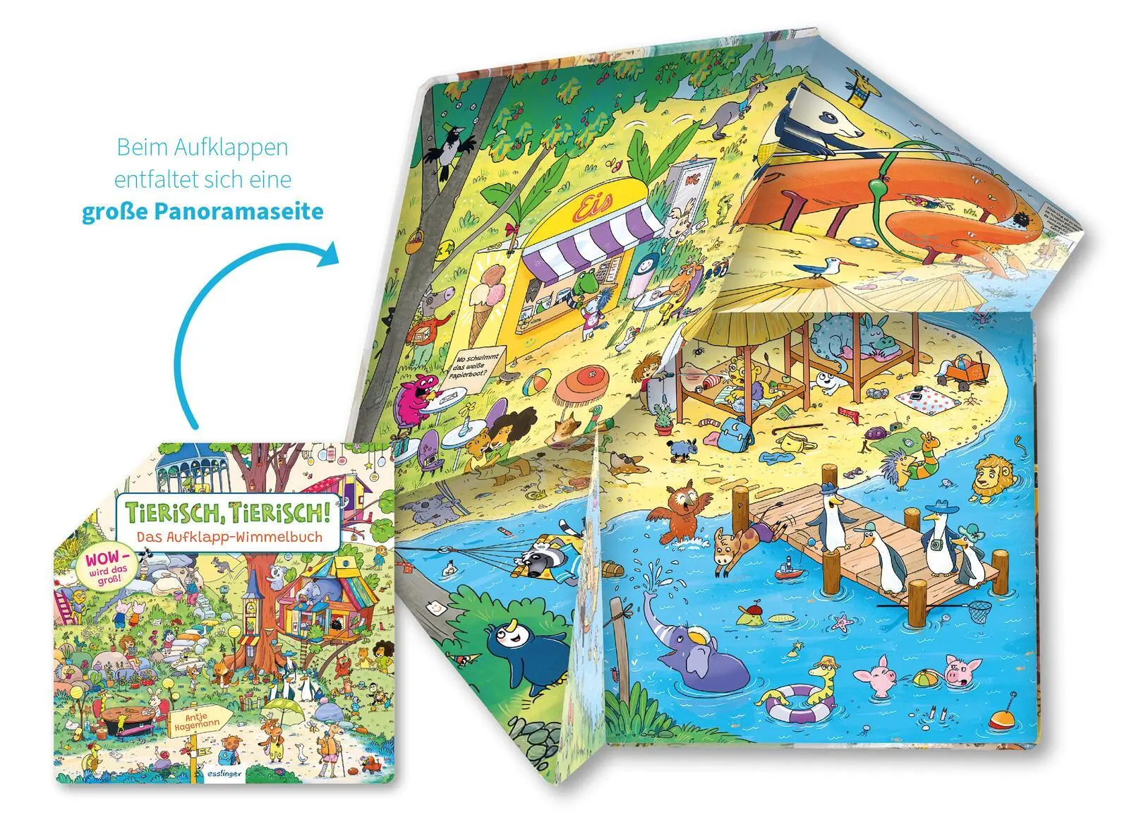 Bild: 9783480241507 | Tierisch, Tierisch! Das Aufklapp-Wimmelbuch | Antje Hagemann | Buch