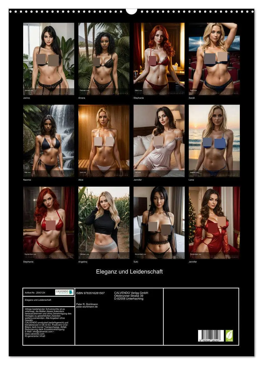 Bild: 9783516281507 | Eleganz und Leidenschaft (Wandkalender 2026 DIN A2 hoch), CALVENDO...
