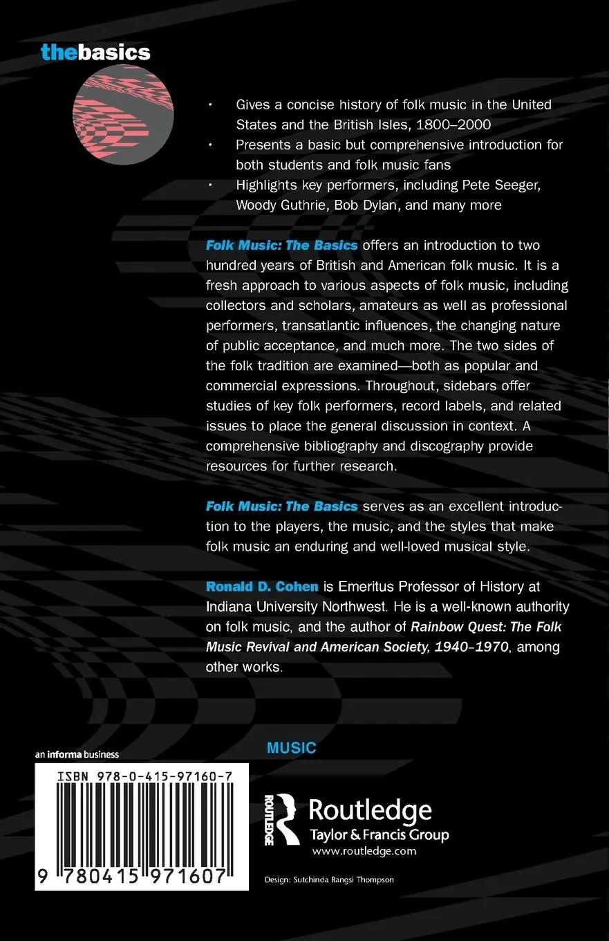 Rückseite: 9780415971607 | Folk Music | The Basics | Ronald Cohen | Taschenbuch | Englisch | 2006
