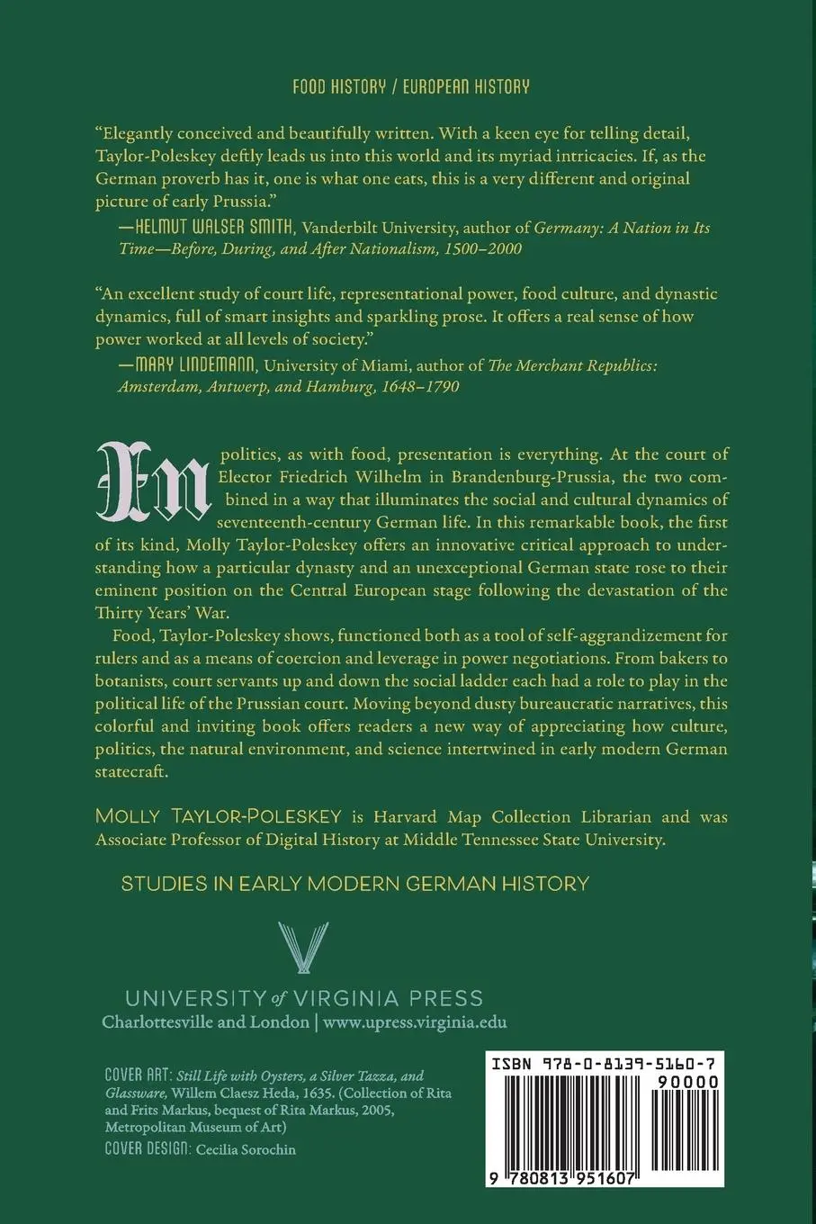 Rückseite: 9780813951607 | Great Elector's Table | Molly Taylor-Poleskey | Taschenbuch | Englisch