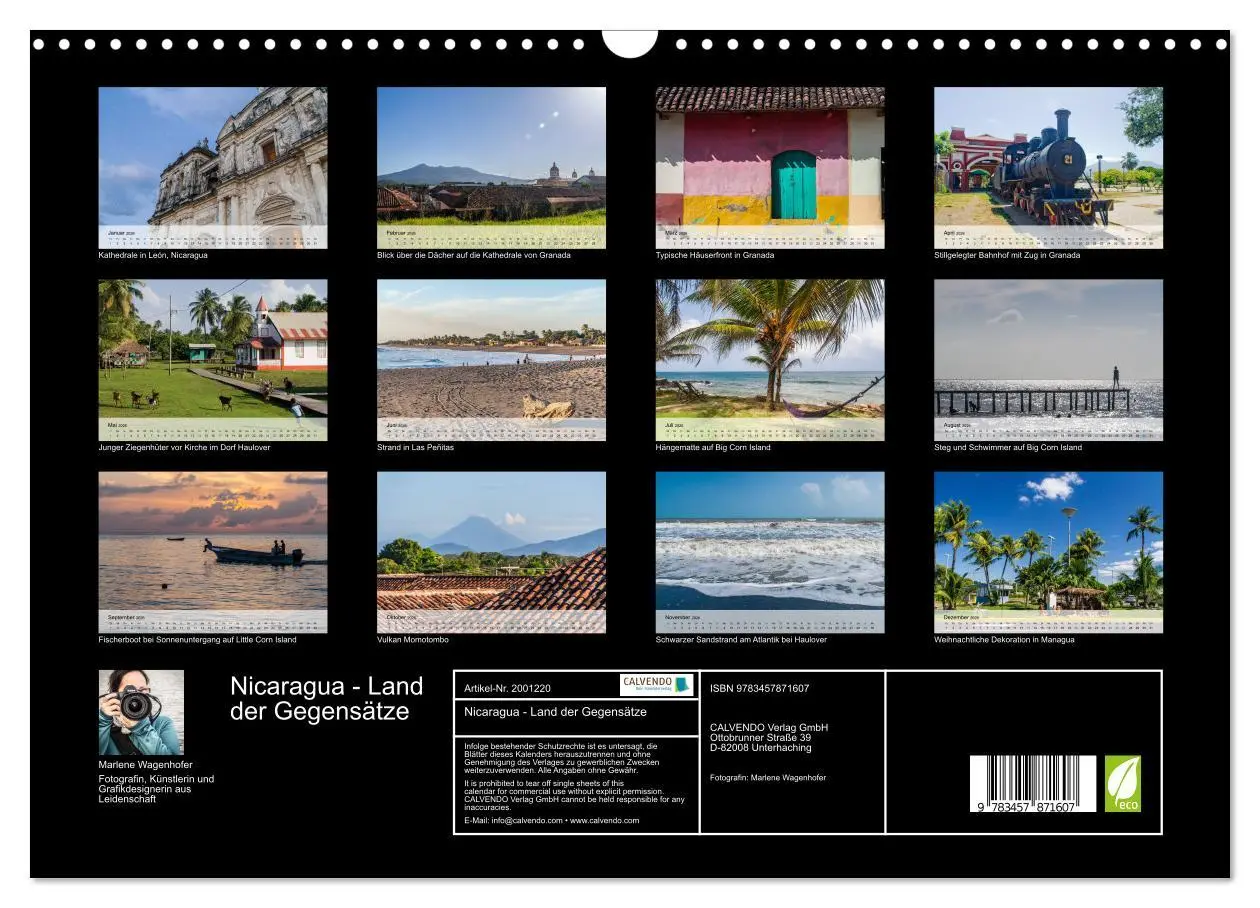 Bild: 9783457871607 | Nicaragua - Land der Gegensätze (Wandkalender 2026 DIN A3 quer),...