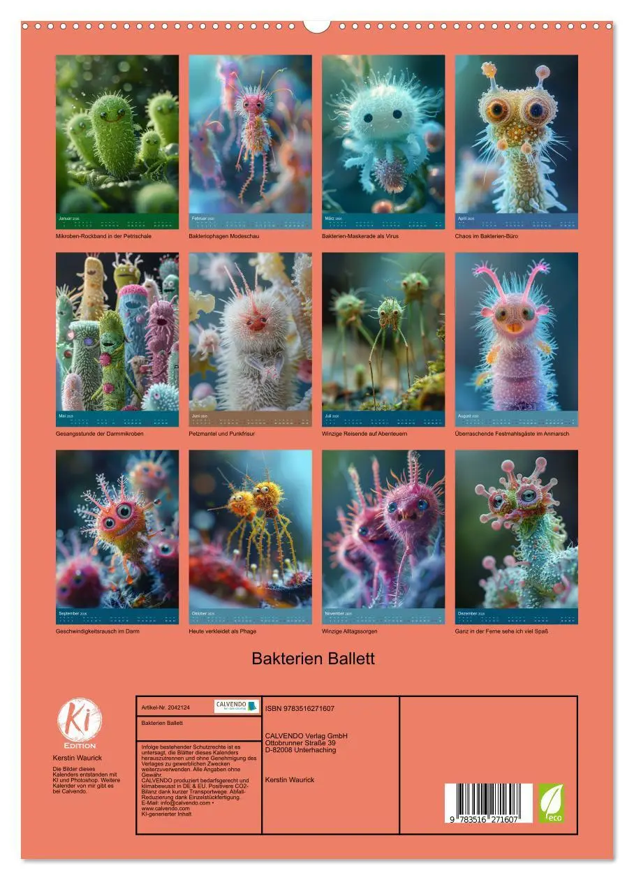Bild: 9783516271607 | Bakterien Ballett (hochwertiger Premium Wandkalender 2026 DIN A2...