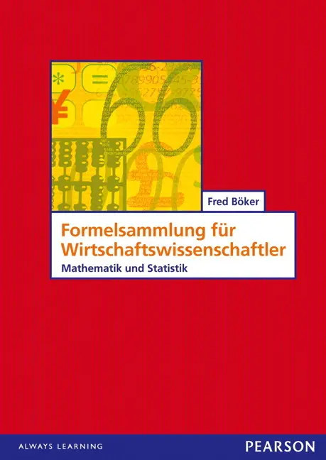 Cover: 9783827371607 | Formelsammlung für Wirtschaftswissenschaftler | Fred Böker | Buch