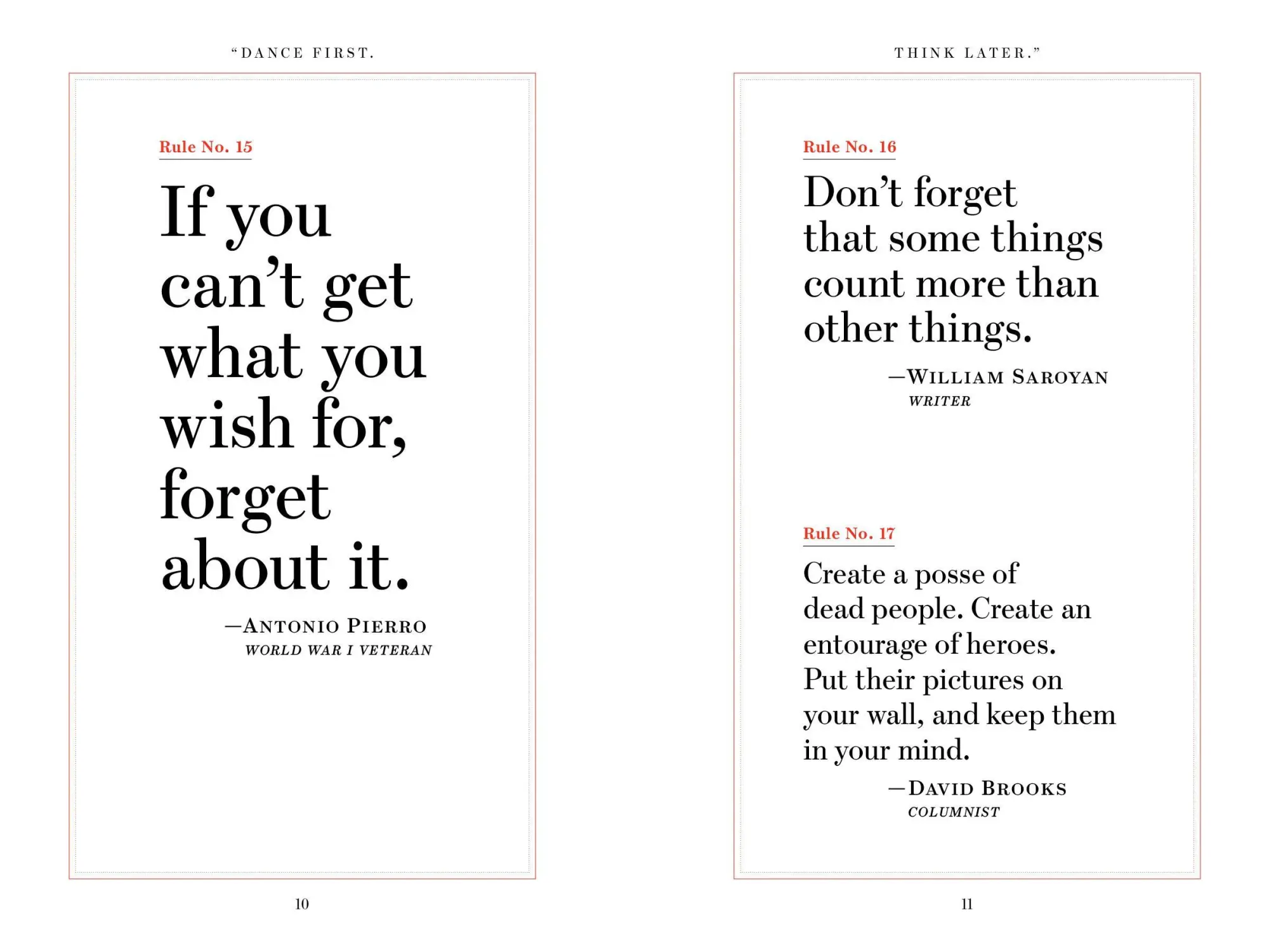 Bild: 9780761161707 | Dance First. Think Later | 618 Rules to Live by | Petras (u. a.)