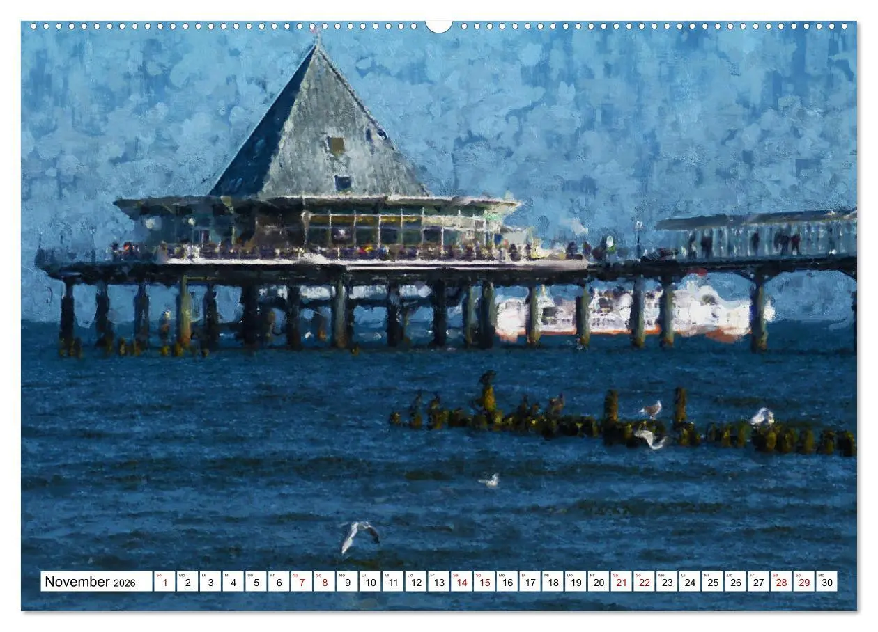 Bild: 9783457621707 | Malerische Insel Usedom - Acryl Impressionen (Wandkalender 2026 DIN...