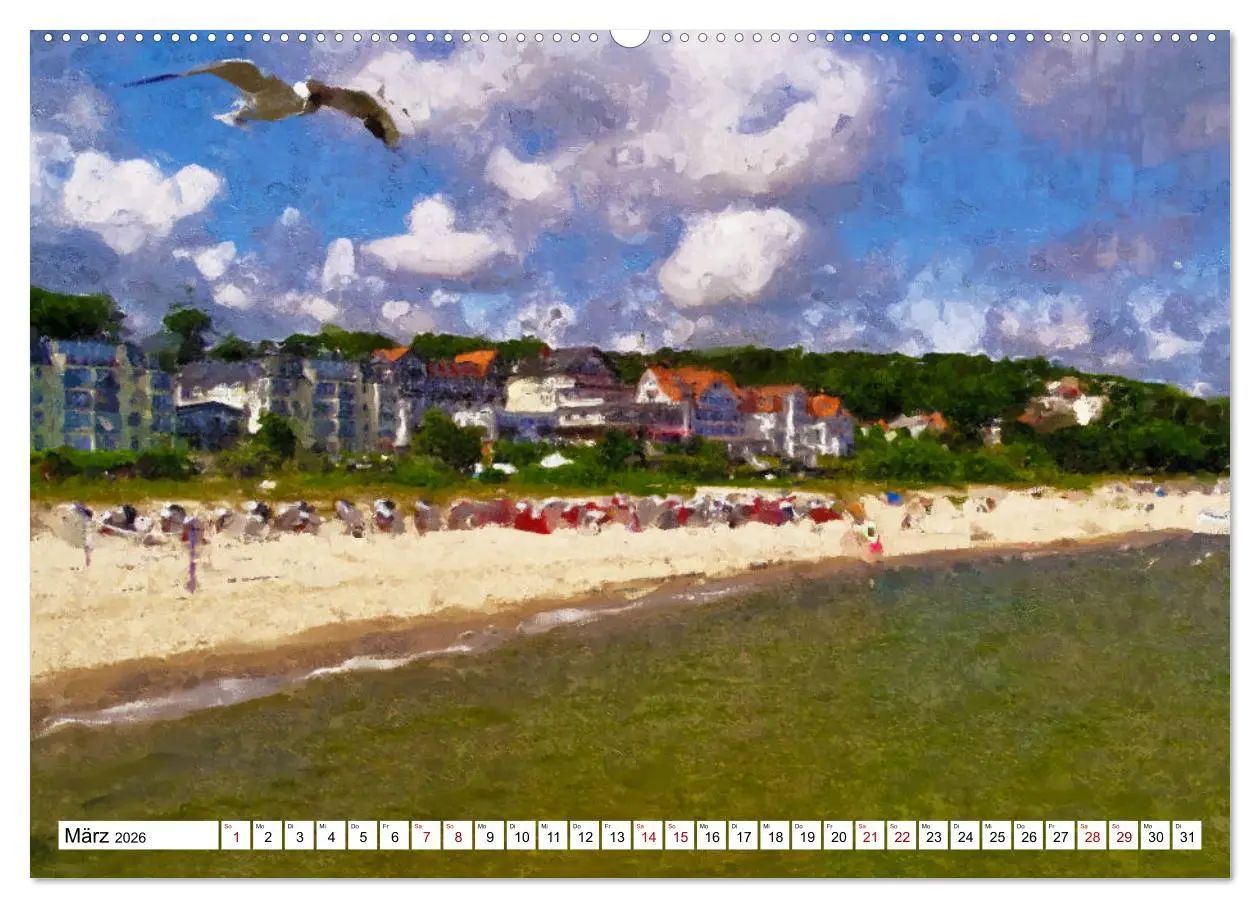 Bild: 9783457621707 | Malerische Insel Usedom - Acryl Impressionen (Wandkalender 2026 DIN...
