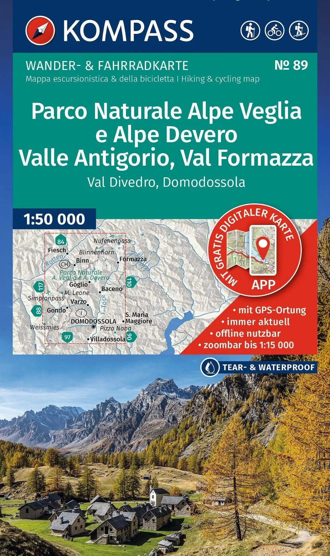 Cover: 9783991541707 | KOMPASS Wanderkarte 89 Parco Naturale Alpe Veglia e Alpe Devero,...