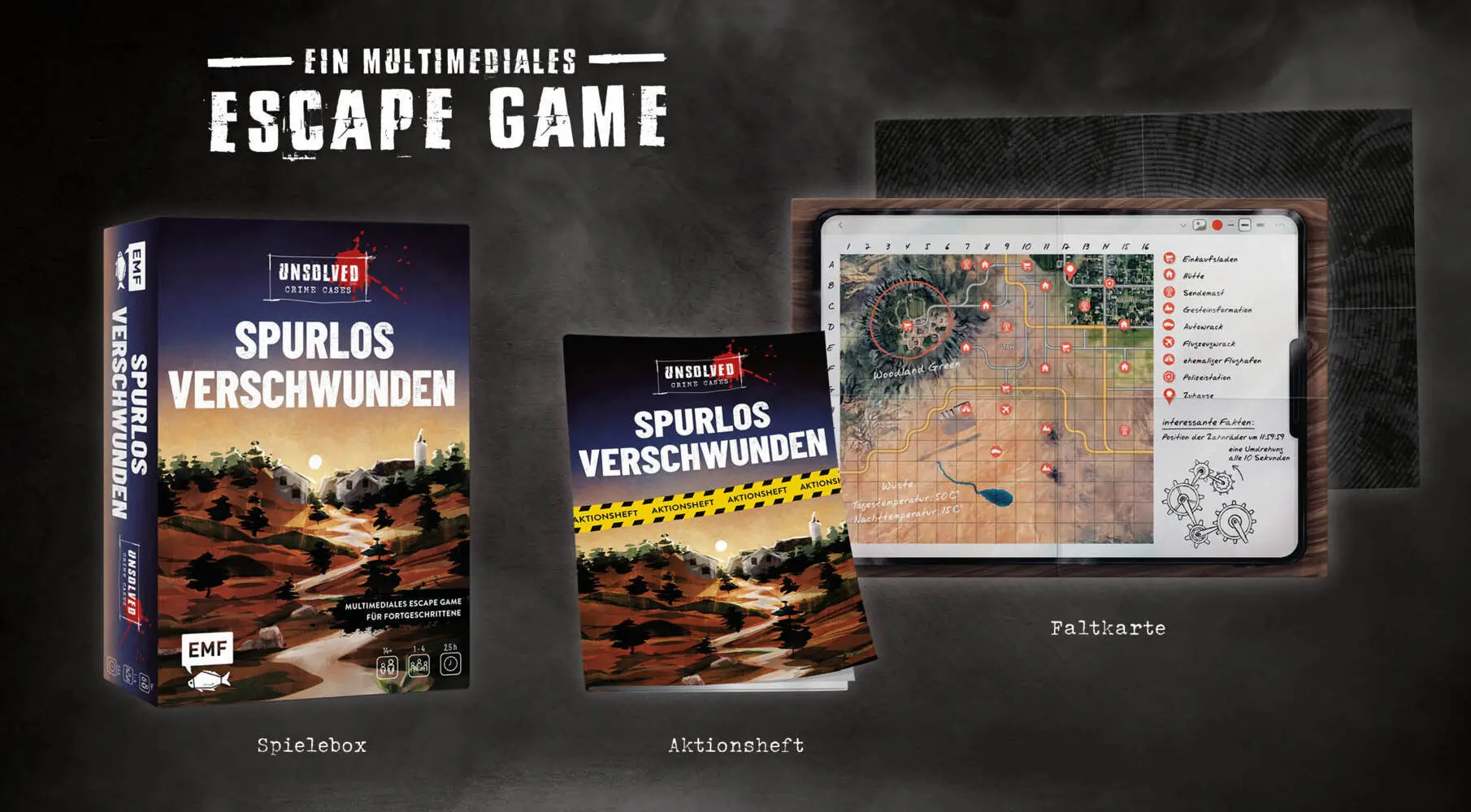 Bild: 4260478341807 | Krimi-Spielebox: Unsolved Crime Cases - Spurlos verschwunden | GmbH