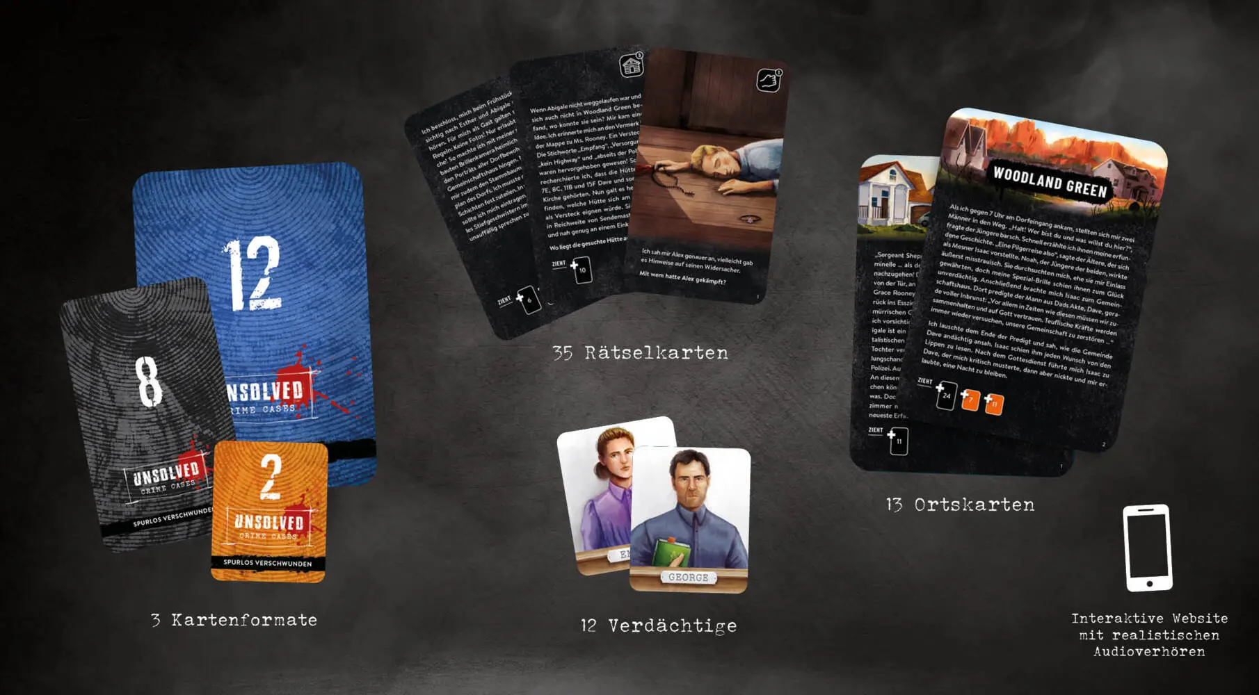 Bild: 4260478341807 | Krimi-Spielebox: Unsolved Crime Cases - Spurlos verschwunden | GmbH