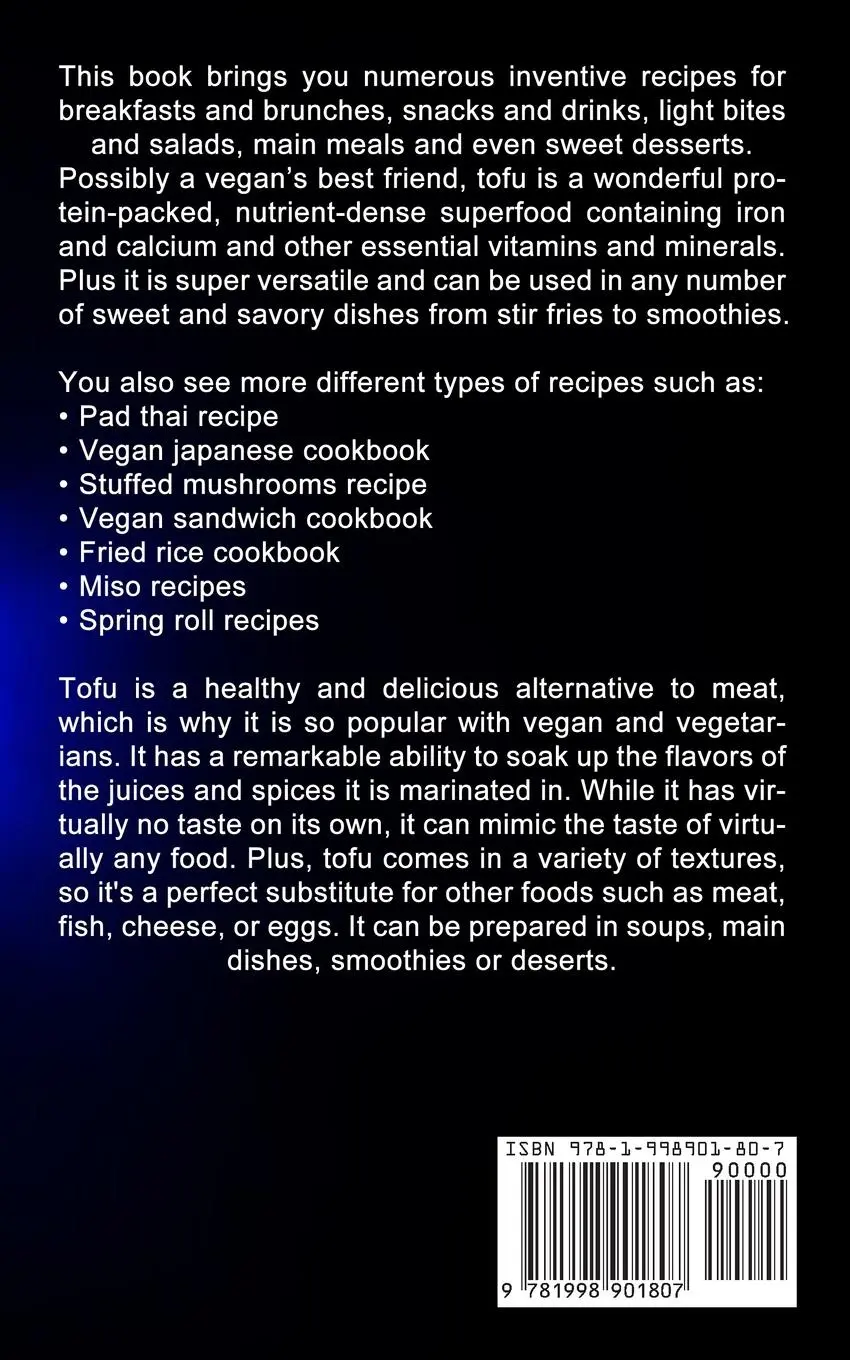 Rückseite: 9781998901807 | Tofu Recipes | Daniel Dennis | Taschenbuch | Kartoniert / Broschiert