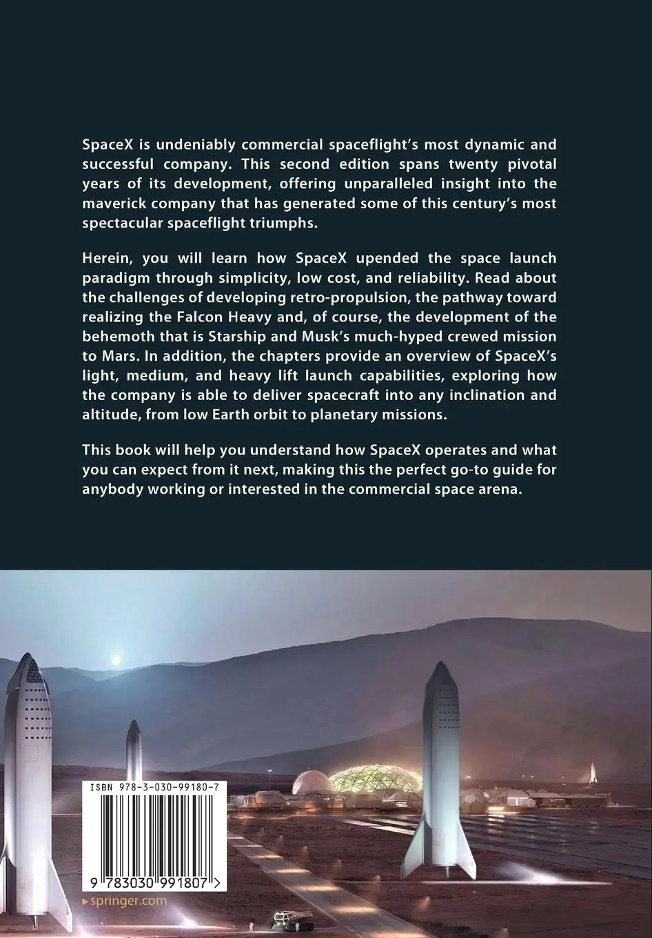 Rückseite: 9783030991807 | SpaceX | Starship to Mars - The First 20 Years | Erik Seedhouse | Buch