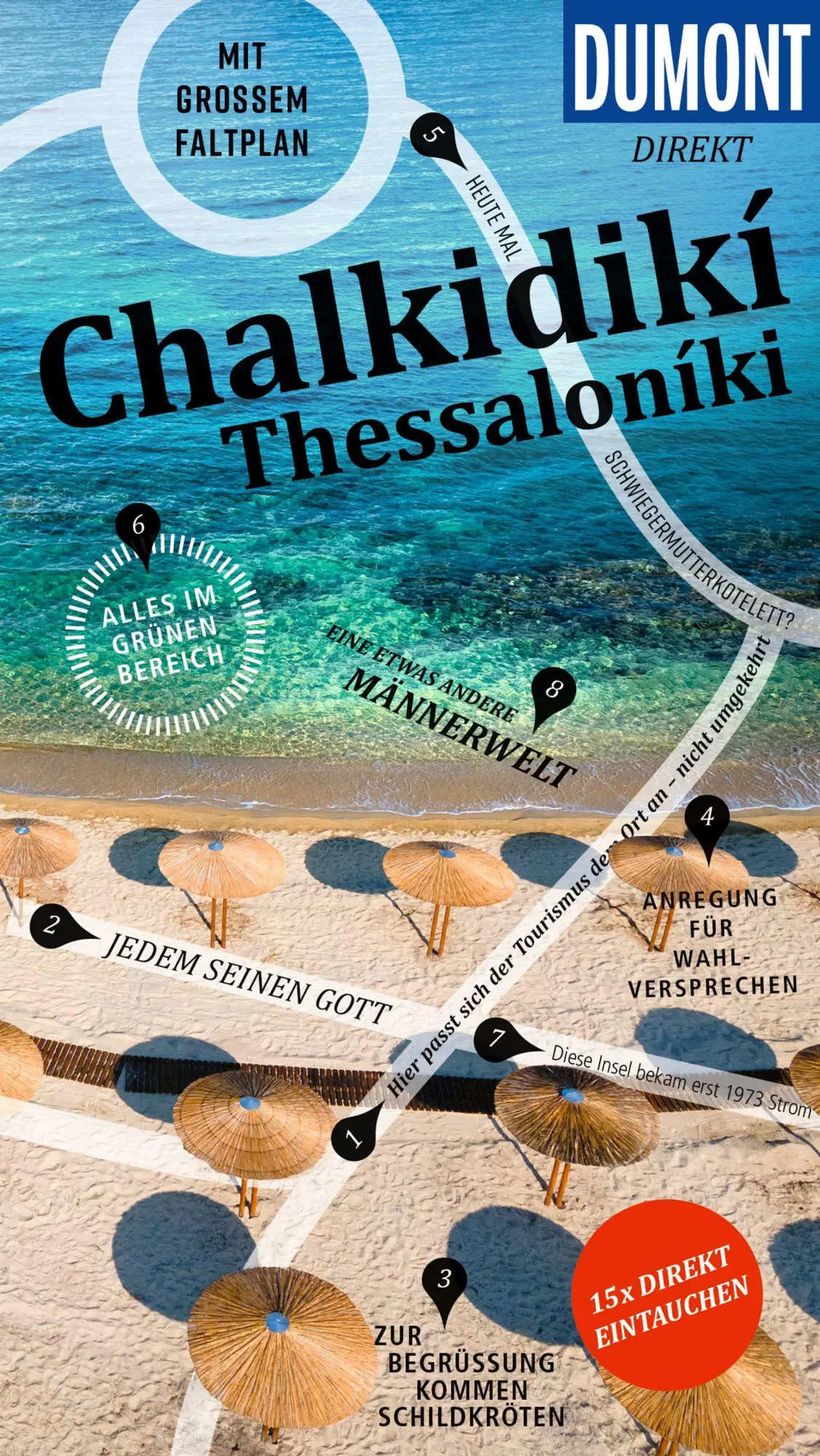 Cover: 9783616001807 | DUMONT direkt Reiseführer Chalkidiki | Mit großem Faltplan | Buch