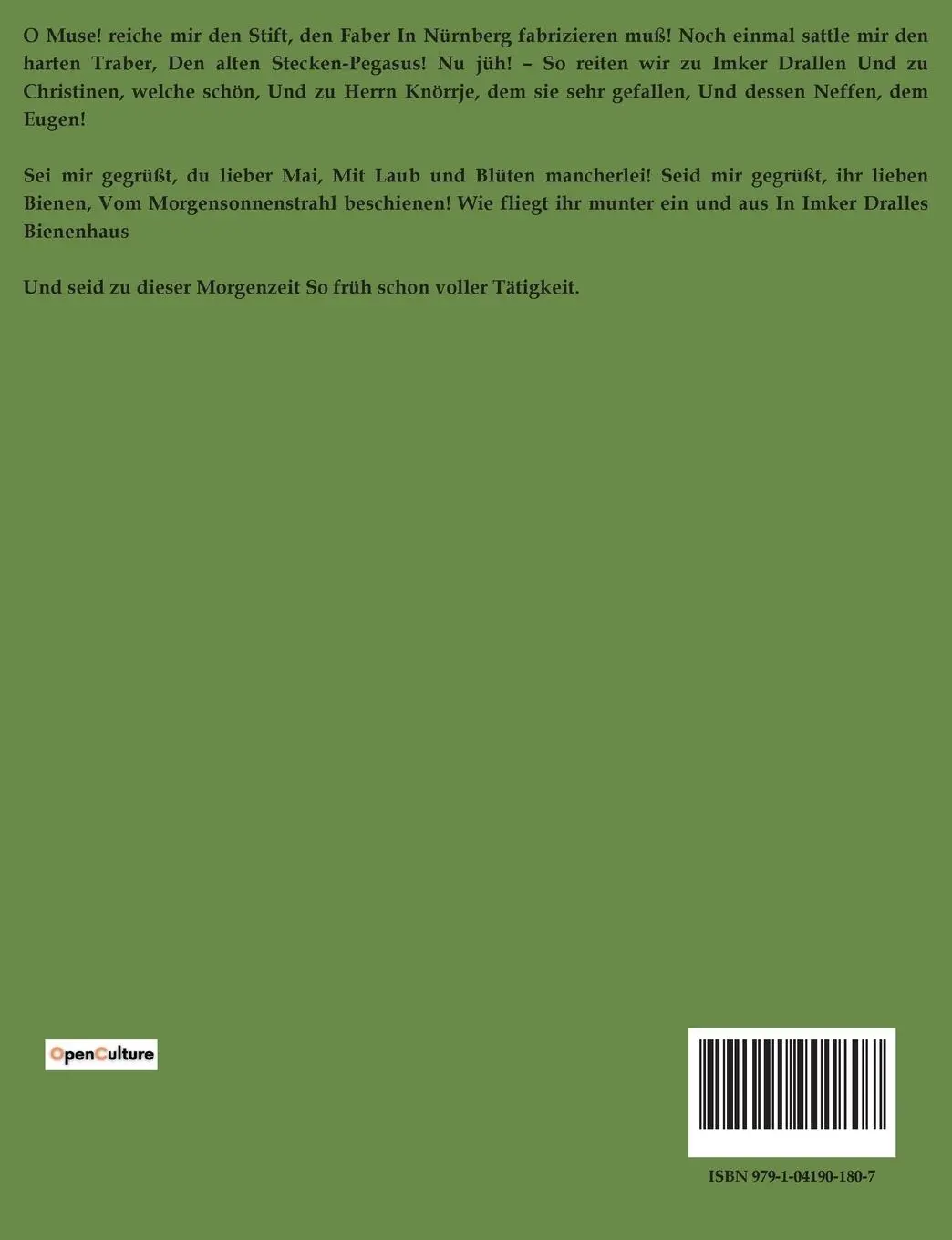 Rückseite: 9791041901807 | Schnurrdiburr oder die Bienen | Wilhelm Busch | Taschenbuch | 66 S.