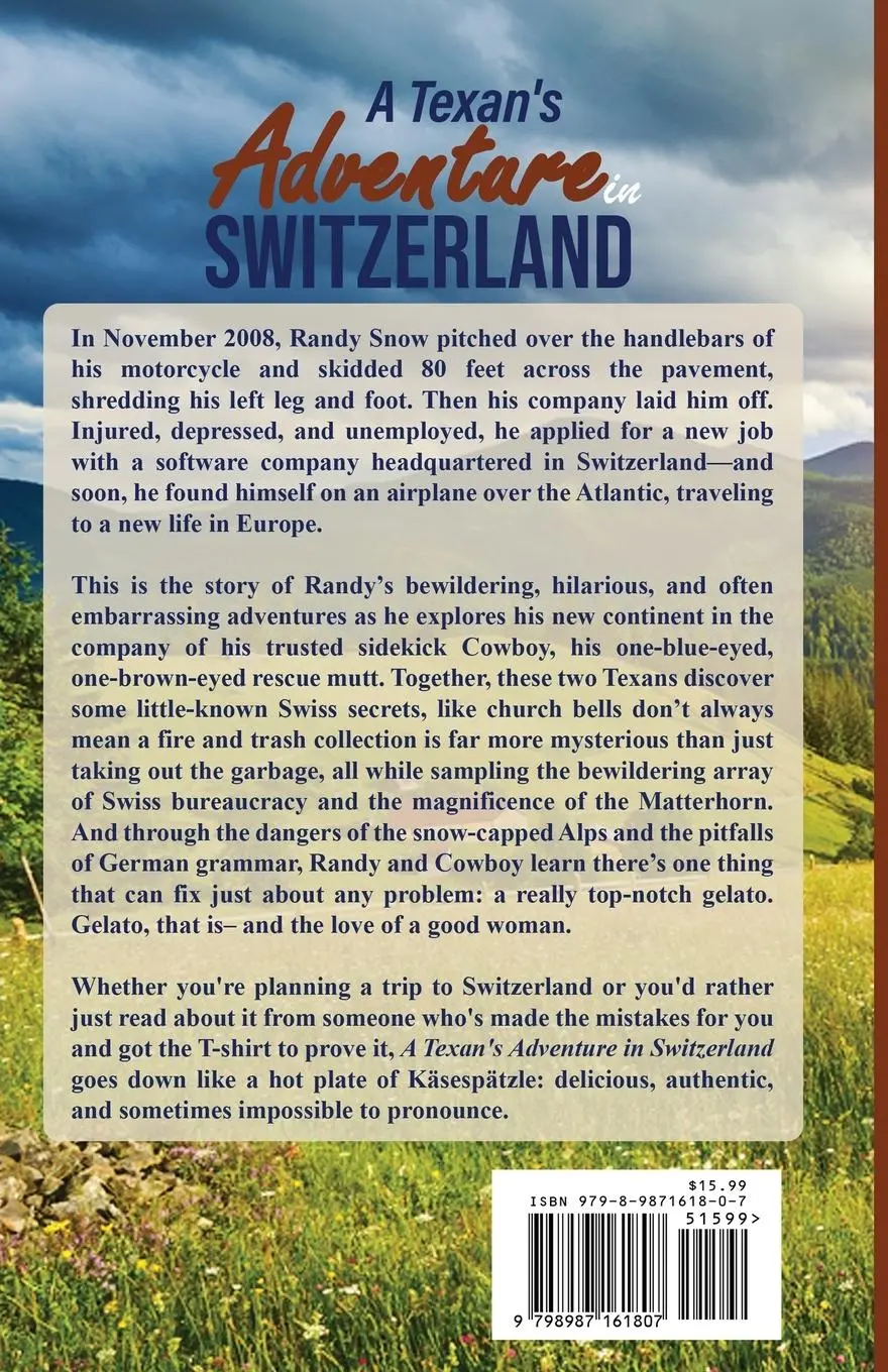 Rückseite: 9798987161807 | A Texan's Adventure in Switzerland | Randy Snow | Taschenbuch | 2023